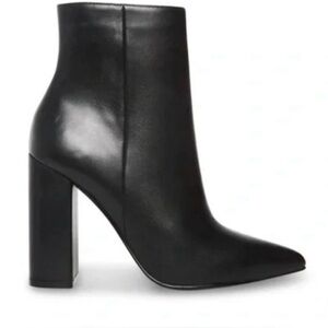 Steve Madden Leather Black Heeled Boots
